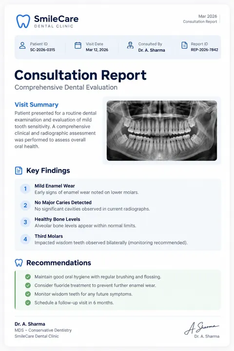 Consultation report (demo)